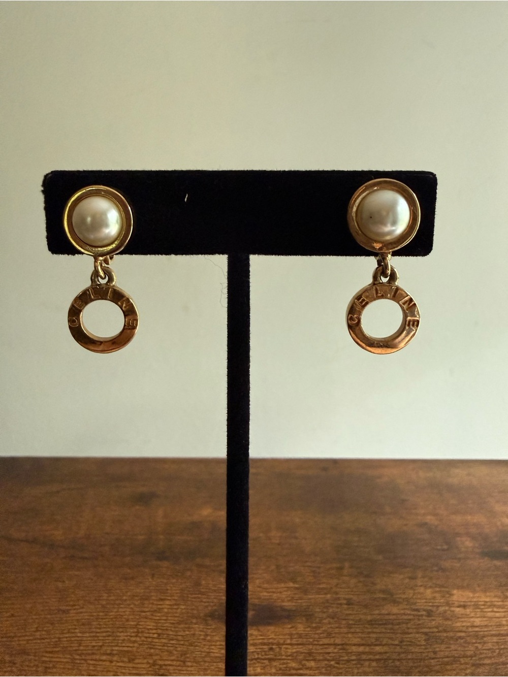Celine Pearl Drop Earrings - Picture 3 of 6